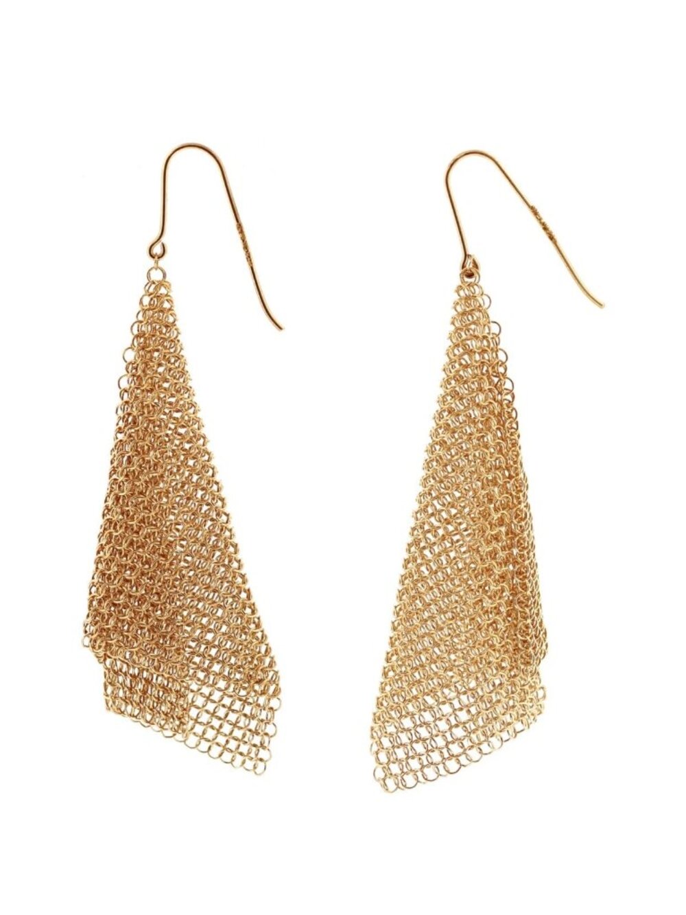 Tiffany & Co. 18K Yellow Gold Elsa Peretti Mesh Scarf Earrings - Picture 6 of 7